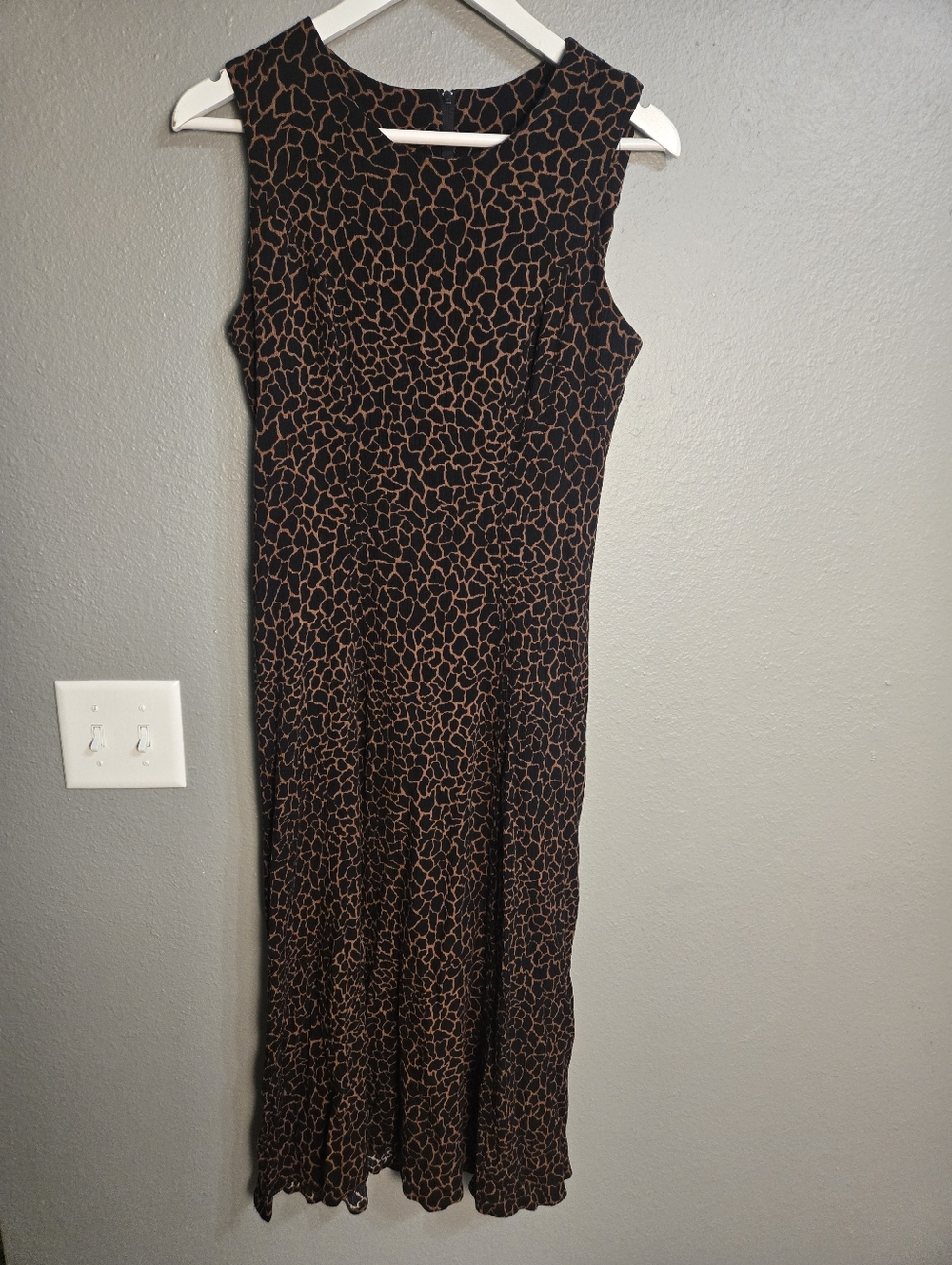 Molly Malloy Vintage Brown & Black  Textured 90's Dress Size 8